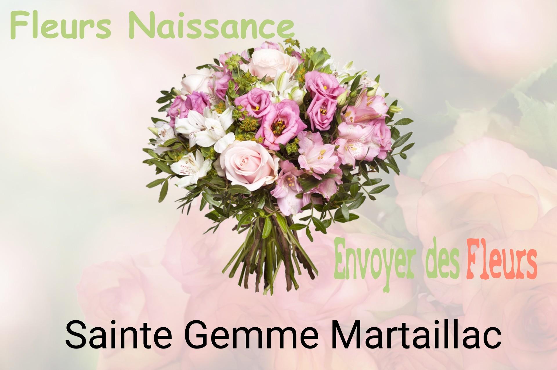 Bouquet de fleurs de naissance livré à Sainte-Gemme-Martaillac